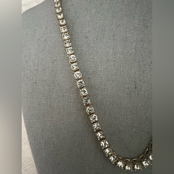 Men’s or Unisex Cubic Zirconia Bling Gold Plated Sparkly Necklace - Picture 4 of 5